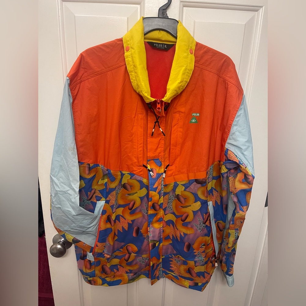 Poler Jacket with Yellow and Red Accents